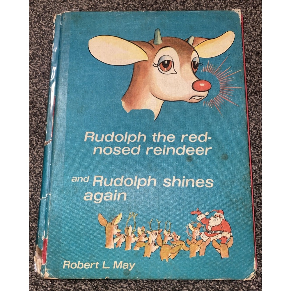 Rudolph The Red-Nosed Reindeer and Rudolph Shines Again Vintage Book 1954